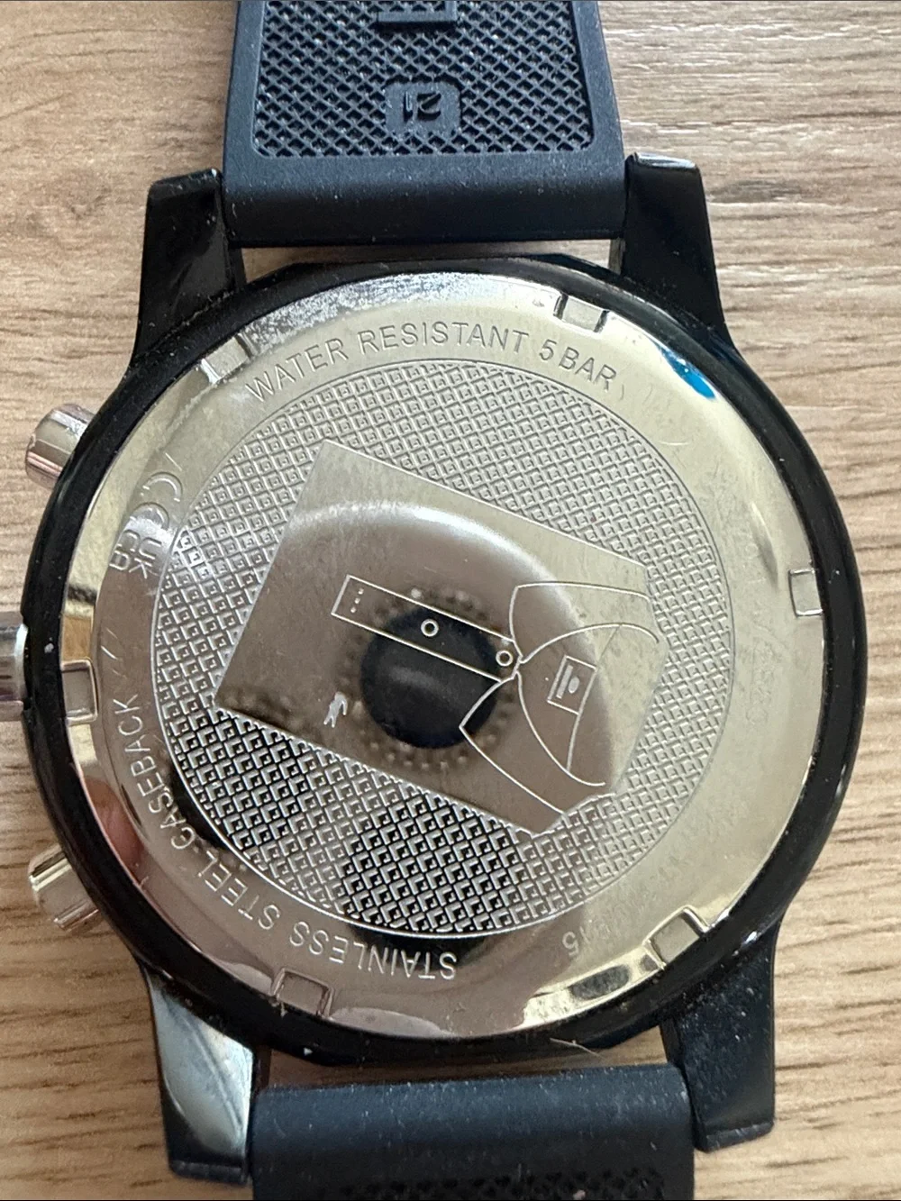 Lacoste Black Watch with Green Crocodile Accent